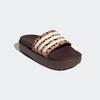 Badesandale ADIDAS SPORTSWEAR "PLATFORM ADILETTE", Gr. 42, shadow braun, cloud weiß, magic beige, Synthetik, sportlich, Schuhe