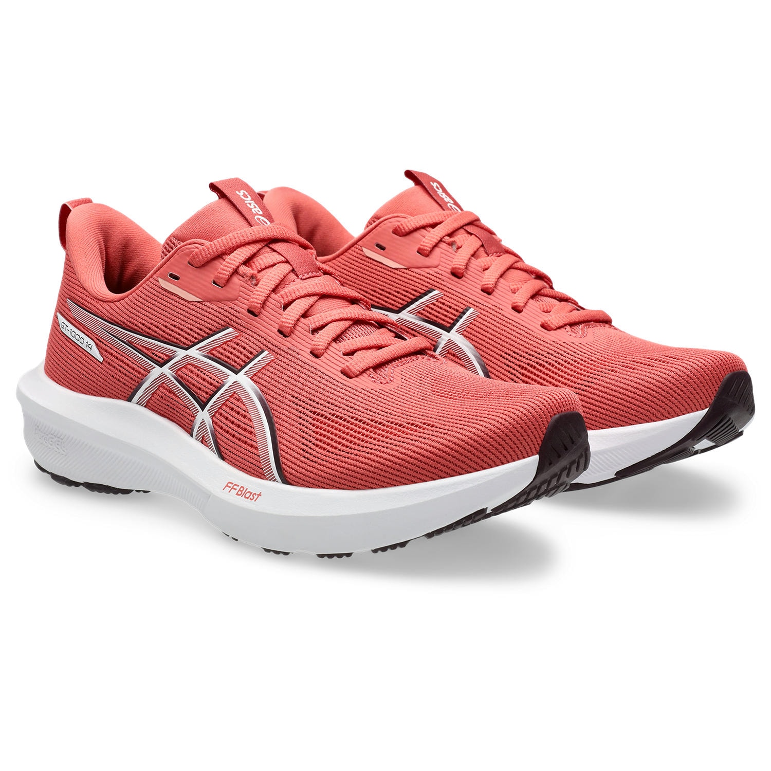 Laufschuh ASICS "GT-1000 14", Damen, Gr. 39,5, rosa (schwarz pink clay, schwarz currant), Textil, Schuhe Laufschuh, für mehr Stabilität