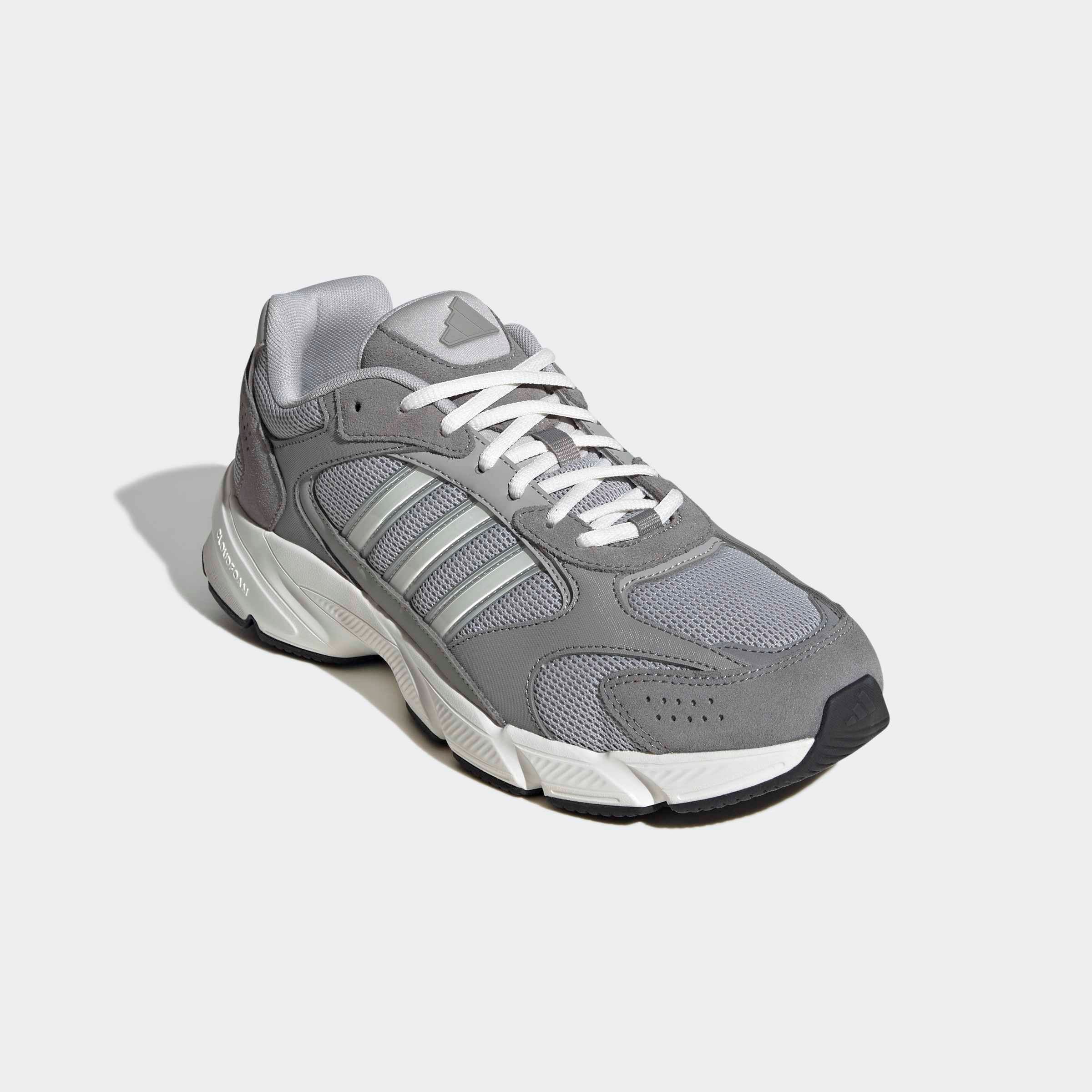 Sneaker ADIDAS SPORTSWEAR "CRAZYCHAOS 2000", Damen, Gr. 46, grau two, core weiß, grau three, Leder, Synthetik, Textil, Schuhe Sneaker, inspiriert vom Design des adidas RESPONSE CL