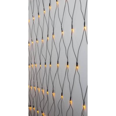 EGLO LED-Lichternetz "GOLDEN WARM WHITE", schwarz (schwarz, transparent), Flammen 200 St., Kabellänge 5m, Lichterketten, Lichternetz für innen und außen, extra-warmweiß, mit Kabel, 3x3 m Image