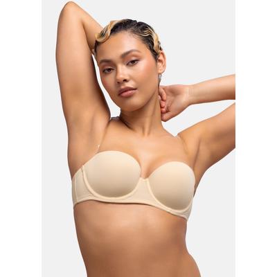 Bügel-BH DORINA "MICHELLE", Damen, Gr. 75, Cup A, beige, Obermaterial: 64% Polyamid, 26% Polyester, 10% Elasthan, unifarben, casual, bequem, BHs, mit vorgeformten Cups Image