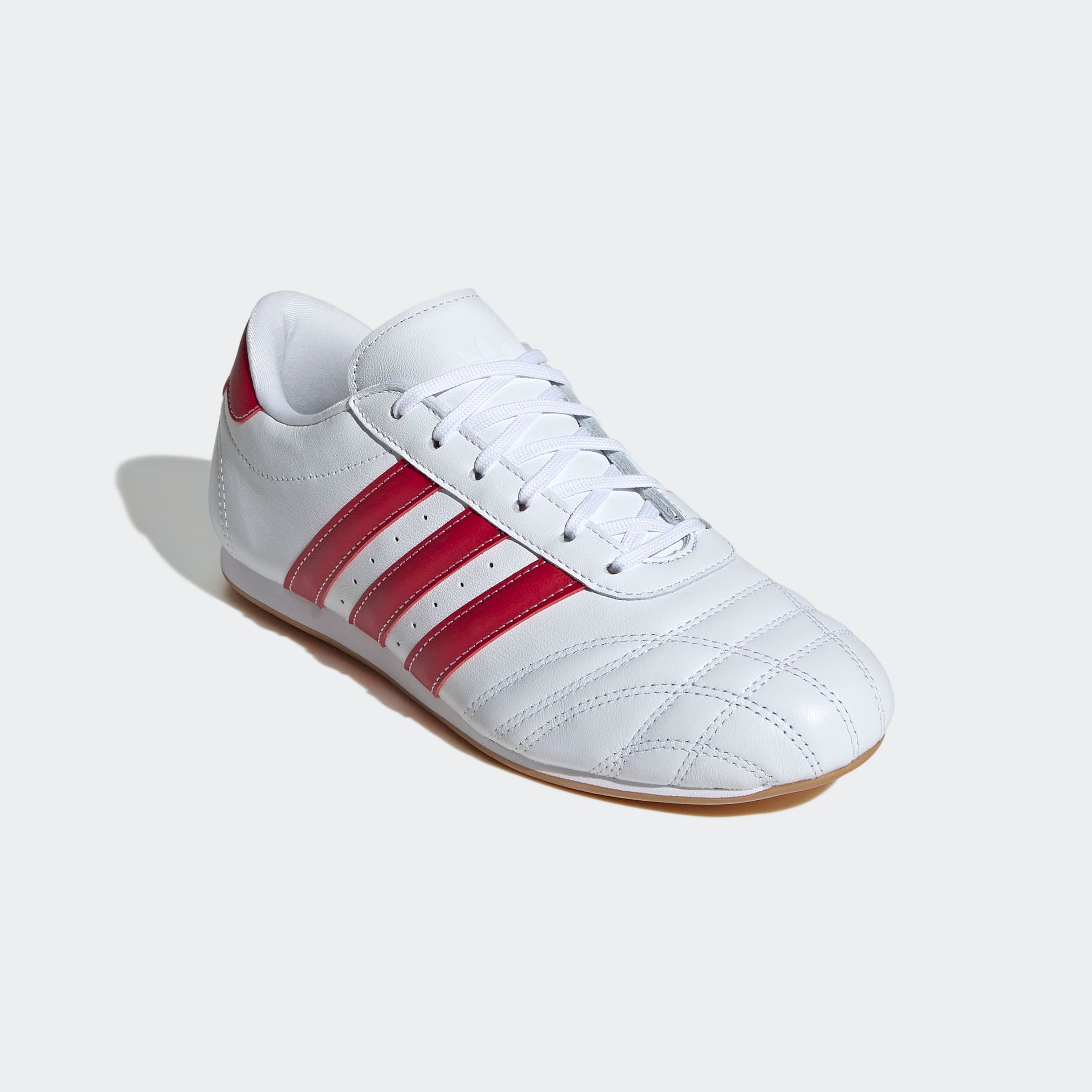 Sneaker ADIDAS ORIGINALS "ADIDAS TAEKWONDO LACE", Damen, Gr. 37, weiß (cloud weiß, team victory rot, gum 3), Leder, Schuhe Sneaker