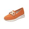 Slipper REMONTE "Remonte Slipper Leder", Damen, Gr. 40, orange, Leder, casual, Schuhe