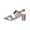 Riemchensandale CAPRICE "Caprice Sandalen Leder", Damen, Gr. 41, grau (platin), Leder, casual, Schuhe