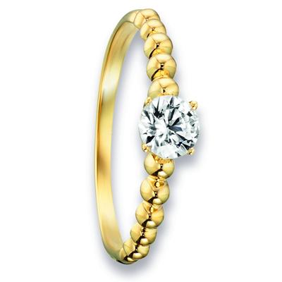Goldring ONE ELEMENT "Zirkonia Ring aus 333 Gelbgold Zirkonia Ring aus 333 Gelbgold" Gr. 52, gold, Fingerringe, Damen, 52,mit Zirkonia, Gelbgold 333-Gold, Gelbgold 333, Gold, stilvoll & feminin – für die besonderen Augenblicke Image