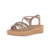 Keilsandalette GABOR "Gabor Sandalen Lederimitat", Damen, Gr. 40, gold, Lederimitat, casual, Schuhe
