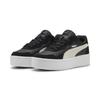 Sneaker PUMA "Court Lally Skye Suede Sneakers Damen", Gr. 35.5, schwarz-weiß (schwarz, weiß), Obermaterial: Leder, Synthetik; Futter: Textil; Innensohle: Textil; Laufsohle: Gummi, Schuhe