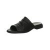 Pantolette THINK "Think Pantoletten Nappaleder", Damen, Gr. 40, schwarz, Nappaleder, casual, Schuhe