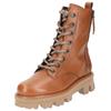 Schnürstiefelette PAUL GREEN "Paul Green Stiefelette Glattleder", Damen, Gr. 40, braun (cognac), Glattleder, casual, Schuhe