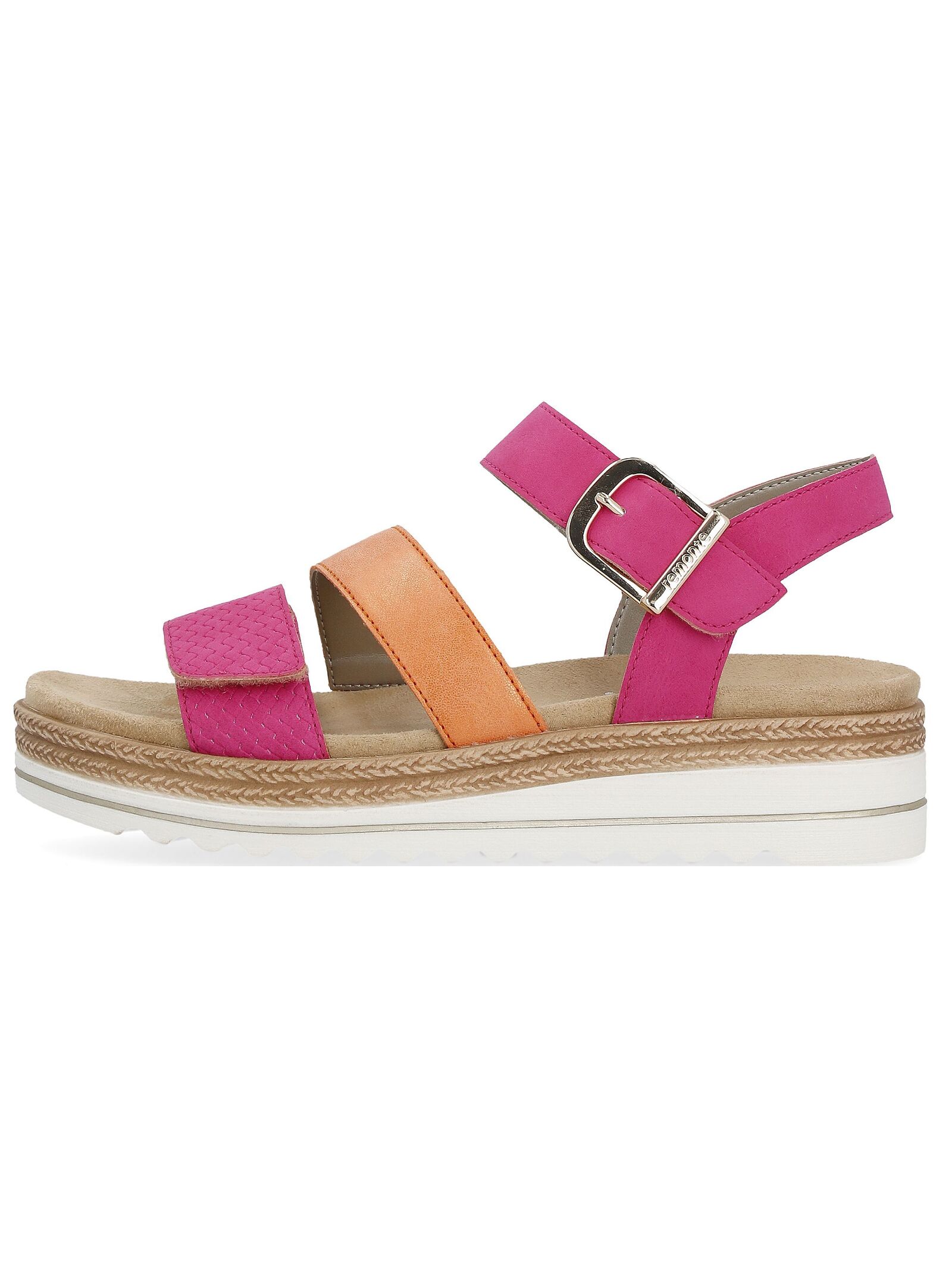 Riemchensandale REMONTE "Remonte Sandalen Lederimitat", Damen, Gr. 39, pink (magenta), Lederimitat, Schuhe Riemchensandale