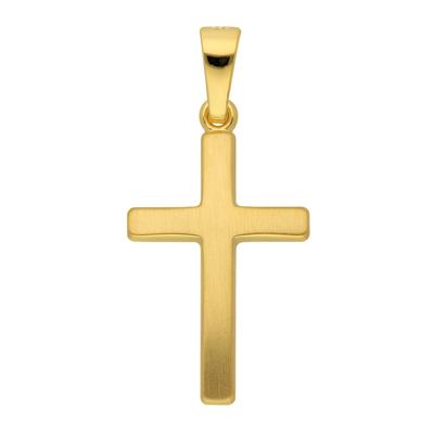 Ketten-Anhänger ADELIA´S "585 Gold Kreuz Anhänger", gold, Schmuckanhänger, Damen, Gold, Goldschmuck für Damen & Herren Image