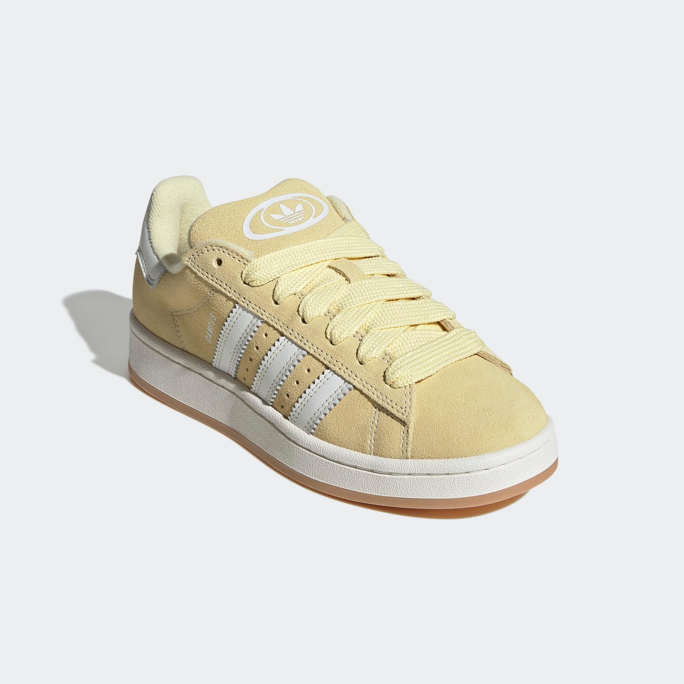 Sneaker ADIDAS ORIGINALS "CAMPUS 00S", Damen, Gr. 41, gelb (core weiß, almost gelb, core weiß), Leder, Schuhe Sneaker