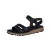 Riemchensandale PAUL GREEN "Paul Green Sandalen Glattleder", Damen, Gr. 37,5, schwarz, Glattleder, casual, Schuhe