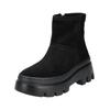 Stiefelette PAUL GREEN "Paul Green Stiefelette Veloursleder", Damen, Gr. 38,5, schwarz, Veloursleder, casual, Schuhe