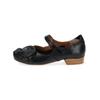 Riemchenballerina EVERYBODY "Everybody Ballerinas Leder", Damen, Gr. 41, schwarz, Leder, casual, Schuhe
