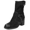 Bikerboots PAUL GREEN "Paul Green Stiefelette Nubukleder", Damen, Gr. 38, schwarz, Nubukleder, casual, Schuhe