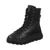 Schnürstiefelette GEOX "Geox Stiefelette Leder", Damen, Gr. 38, schwarz, Leder, casual, Schuhe