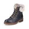Schnürstiefelette REMONTE "Remonte Stiefelette Glattleder", Damen, Gr. 37, schwarz, Glattleder, casual, Schuhe