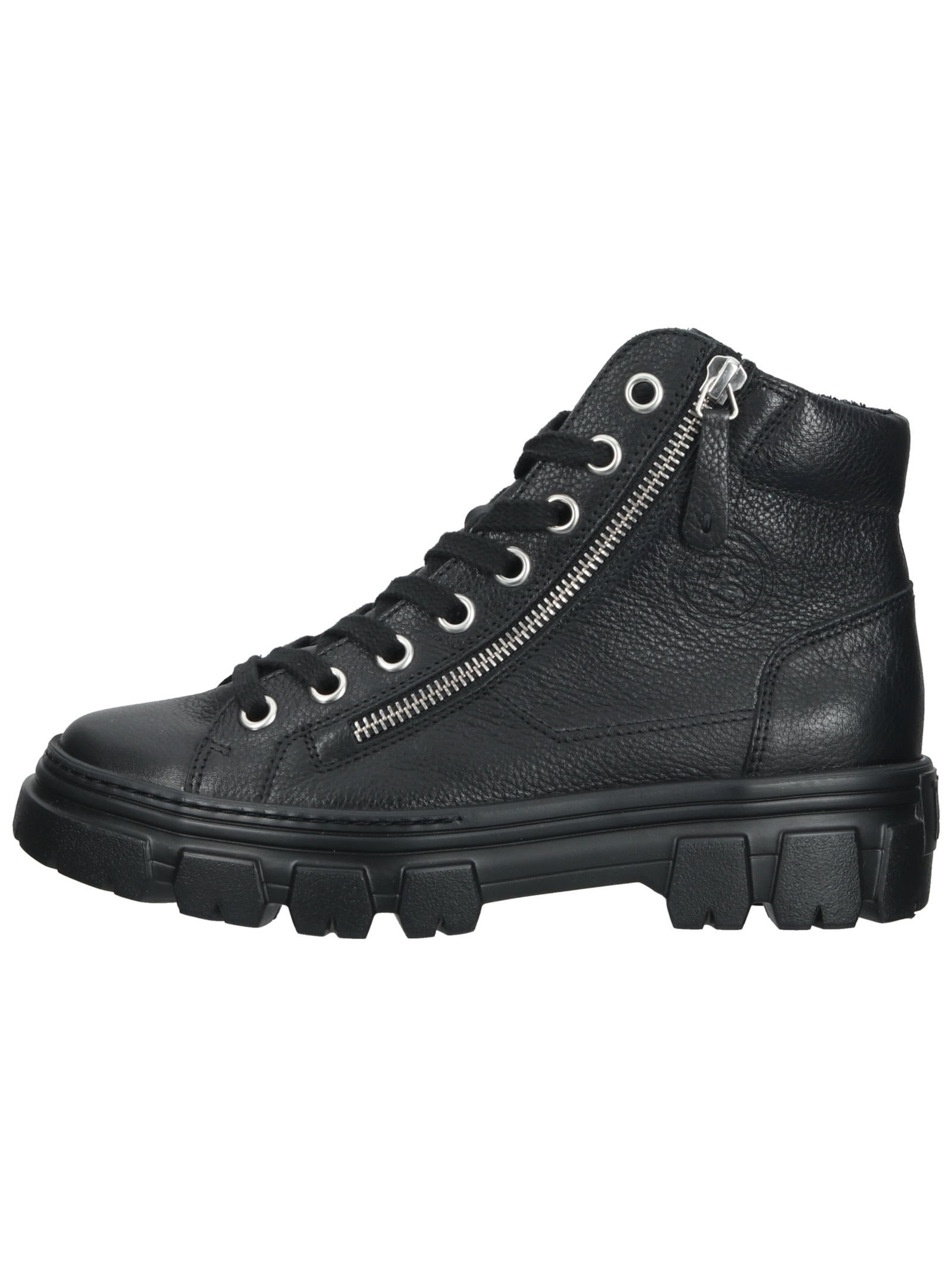 Sneaker PAUL GREEN "Paul Green Sneaker Glattleder", Damen, Gr. 38,5, schwarz, Glattleder, Schuhe Sneaker