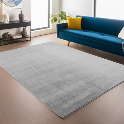 Teppich AYYILDIZ TEPPICHE "JOY 1400", silber, B:140cm H:11mm L:200cm, Polyester, Teppiche, auch Läufer, uni Kurzflor, Wohnzimmer, Kinderzimmer Image
