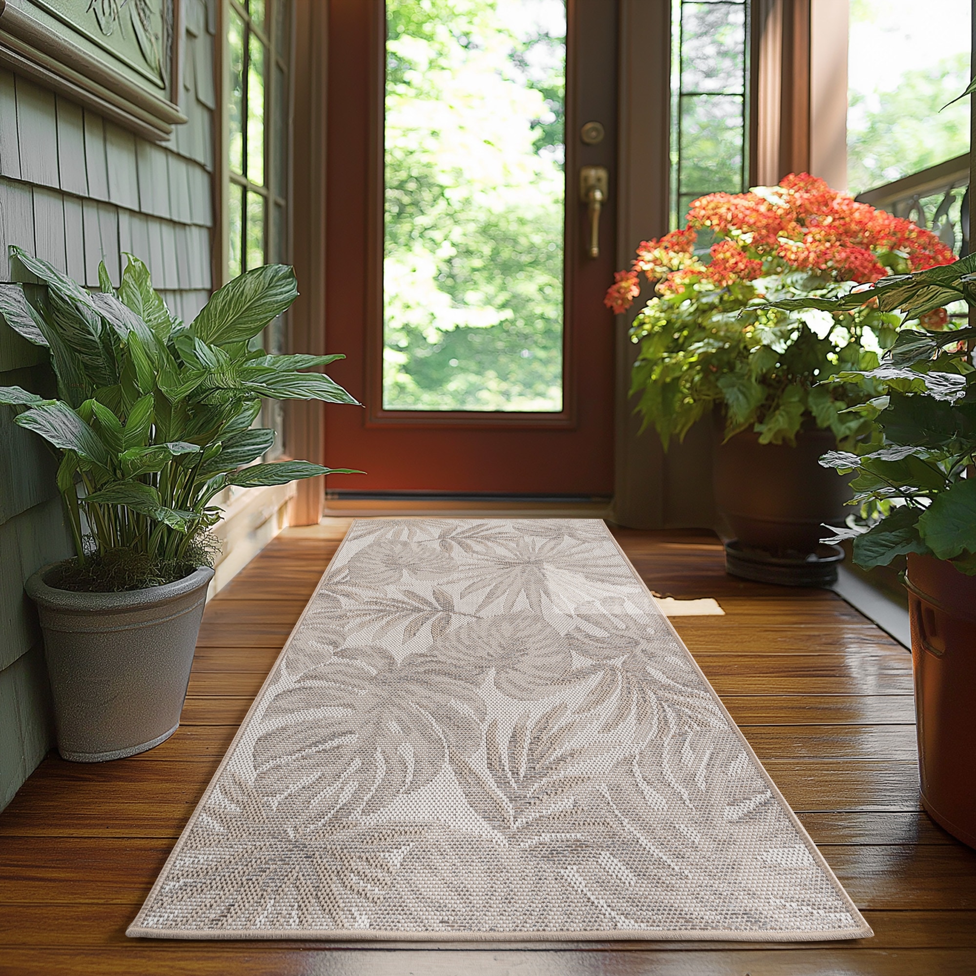 Outdoorteppich AYYILDIZ TEPPICHE "DESERT 1302", beige, B:80cm H:5mm L:250cm, Polypropylen, Teppiche, Läufer, In und Outdoor, Wohnzimmer, Aussenbereich Image