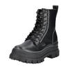 Schnürstiefelette BUFFALO "Buffalo Stiefelette Lederimitat", Damen, Gr. 40, schwarz, Lederimitat, casual, Schuhe