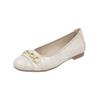 Ballerina REMONTE "Remonte Ballerinas Leder", Damen, Gr. 40, silber, Leder, casual, Schuhe