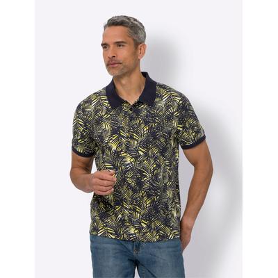 Poloshirt CLASSIC "Poloshirt Halbarm", Herren, Gr. 56/58, blau (marine, bedruckt), 100% Baumwolle, gemustert, mehrfarbig, Kurzarm, Shirts Image