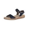 Riemchensandale PAUL GREEN "Paul Green Sandalen Glattleder", Damen, Gr. 38,5, blau (dunkelblau), Glattleder, casual, Schuhe