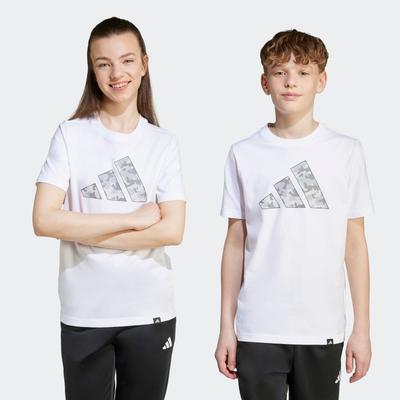T-Shirt ADIDAS SPORTSWEAR "J CAMO T", Kinder, Gr. 152, weiß, Obermaterial: 100% Baumwolle, sportlich, Shirts Image
