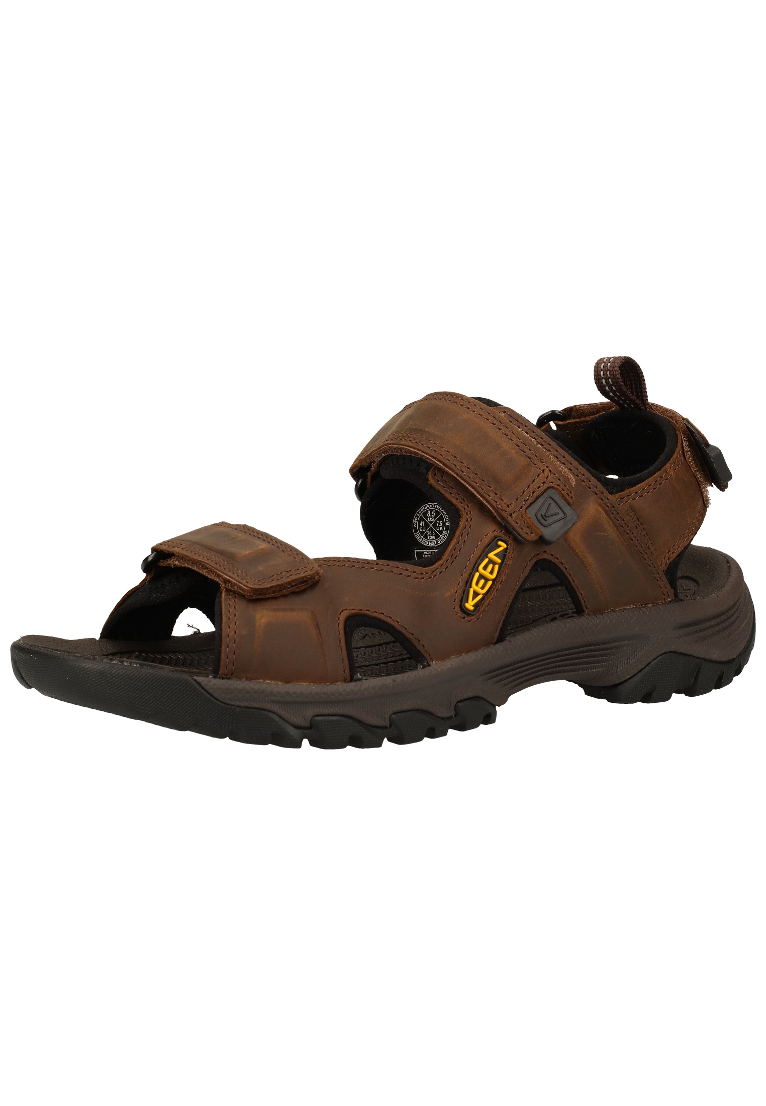 Sandale KEEN "Keen Sandalen Leder/Textil", Herren, Gr. 43, braun (bison braun), Leder, Textil, Schuhe Sandale