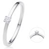 Diamantring ONE ELEMENT "0.1 ct Diamant Brillant Ring aus 585 Weißgold" Gr. 54, silber, Fingerringe, Damen, 54, 0,1 ct, Weißgold 585-Gold-Diamanten, Weißgold 585, Gold, Diamanten, für Damen – elegant, modern & vielseitig kombinierbar