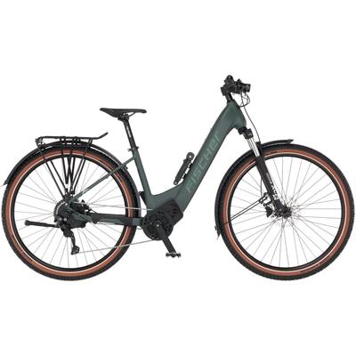 E-Bike FISCHER FAHRRAD "TERRA T100 43 711" Gr. 43, grün, E-Bikes, 43cm, 28 Zoll (71,12cm), Topseller