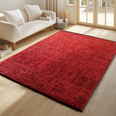 Teppich AYYILDIZ TEPPICHE "SPACE 1900", rot, B:240cm H:7mm L:340cm, Chenille, Teppiche, Läufer, Kurzflor, Boho, Vintage, Wohnzimmer Image