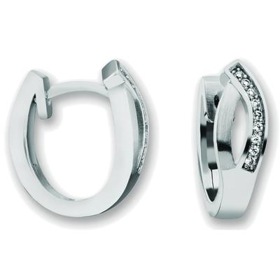 Paar Creolen ONE ELEMENT "Zirkonia Ohrringe Creolen aus 925 Silber", silber, Ohrringe, Damen, Damen,mit Zirkonia, Silber 925 (Sterlingsilber), für Damen – klassisch & elegant im Design Image