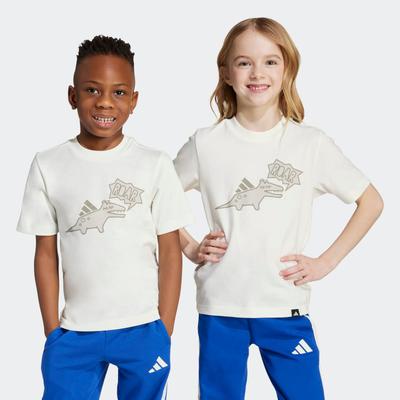 T-Shirt ADIDAS SPORTSWEAR "LK ADIRAPTOR T", Kinder, Gr. 116, weiß (sanftes weiß), Obermaterial: 100% Baumwolle, sportlich, Shirts Image