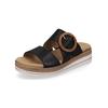 Pantolette REMONTE "Remonte Pantoletten Glattleder", Damen, Gr. 40, schwarz, Glattleder, casual, Schuhe
