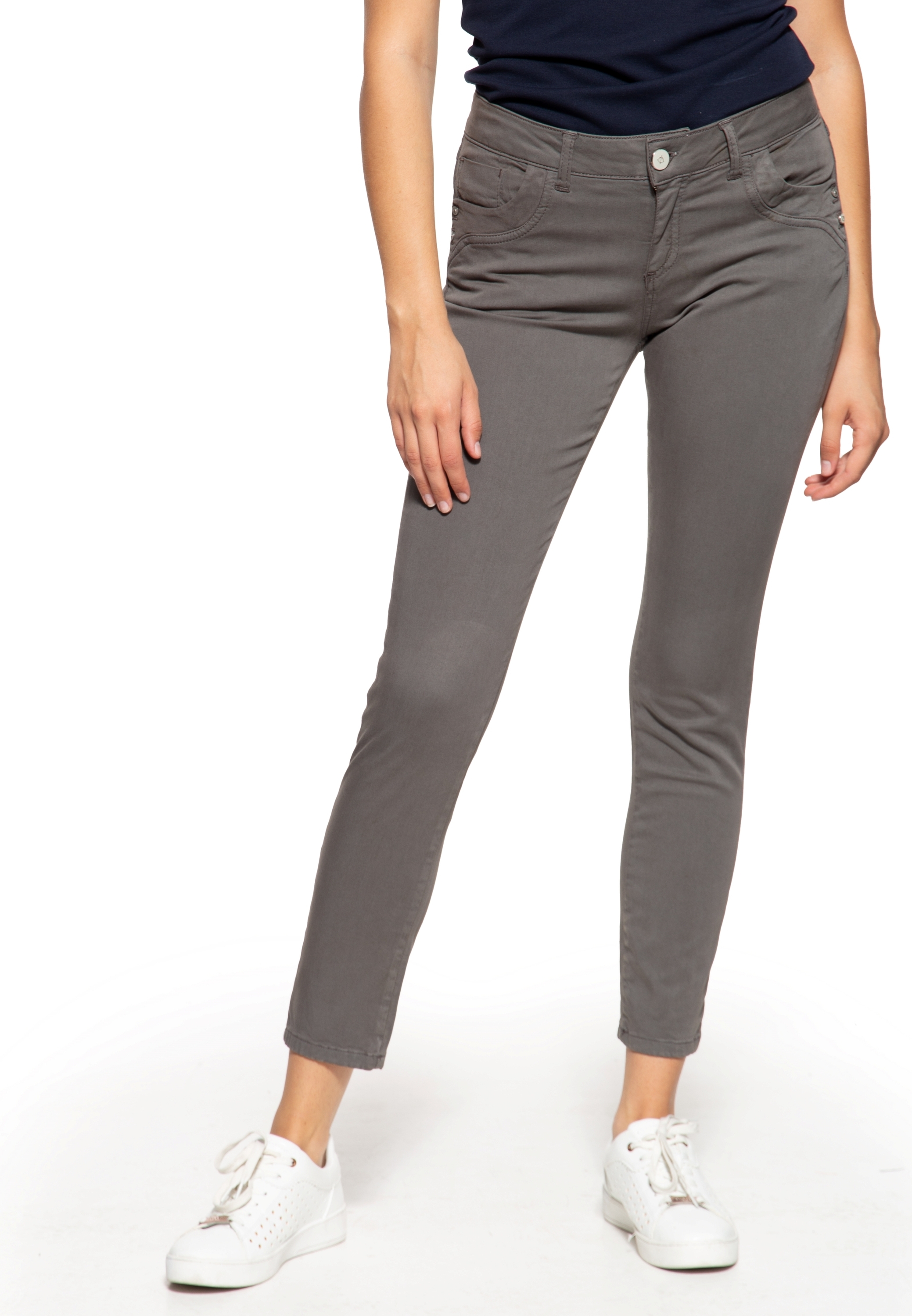 Amor, Truth & Trust Damen Slim Fit Hose Leoni grau Image