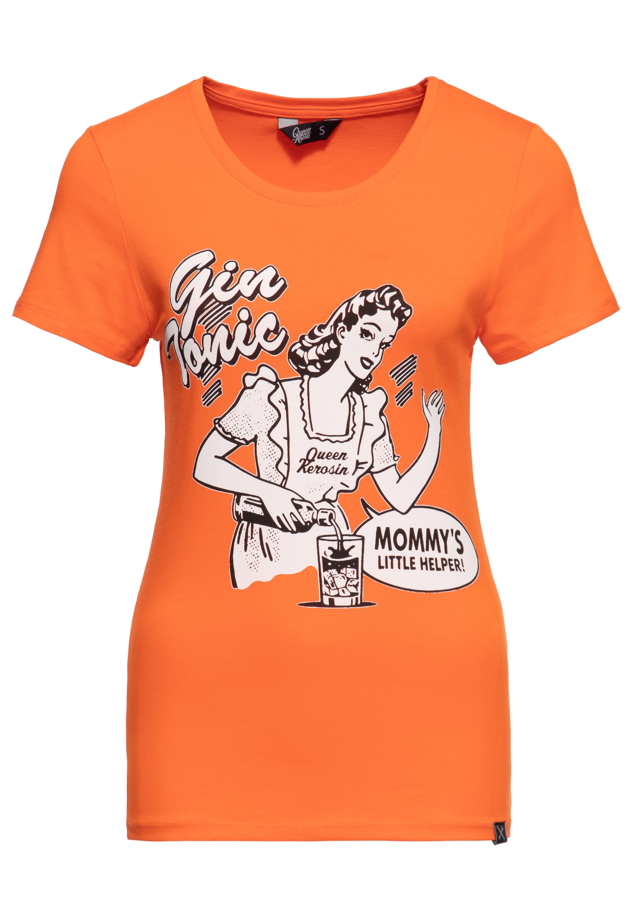 Queen Kerosin Damen Classic T-Shirt Gin Tonic orange Image