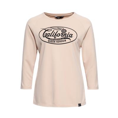 Queen Kerosin Damen Langarmshirt California ecru Image