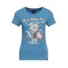Queen Kerosin Damen T-Shirt Purr Kitty Purr blau