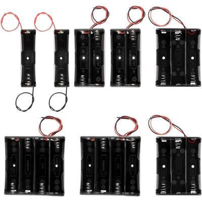 8 Stück 1/2/3/4 x 3.7V 18650 Batteriehalter Gehäuse Kunststoff Akku Aufbewahrungsbox mit Wire Image