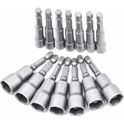 14-teiliger Schraubendreher-Einsatz 6–19 mm – Bit-Adapter, Sechskant für Steckschlüssel für Image
