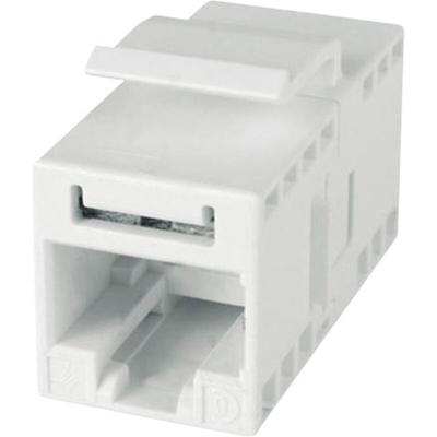 Telegärtner - 100023168 RJ45 Doppelkupplung, ungeschirmt 100023168 RJ45 Kupplungsgehäuse Weiß 1 St. Image