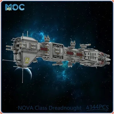 NOVA Klasse Dreadnought Modell MOC Bausteine DIY Montieren Ziegel Kreative Raumschiff Sammlung Display Spielzeug Geschenke 4344PCS Image