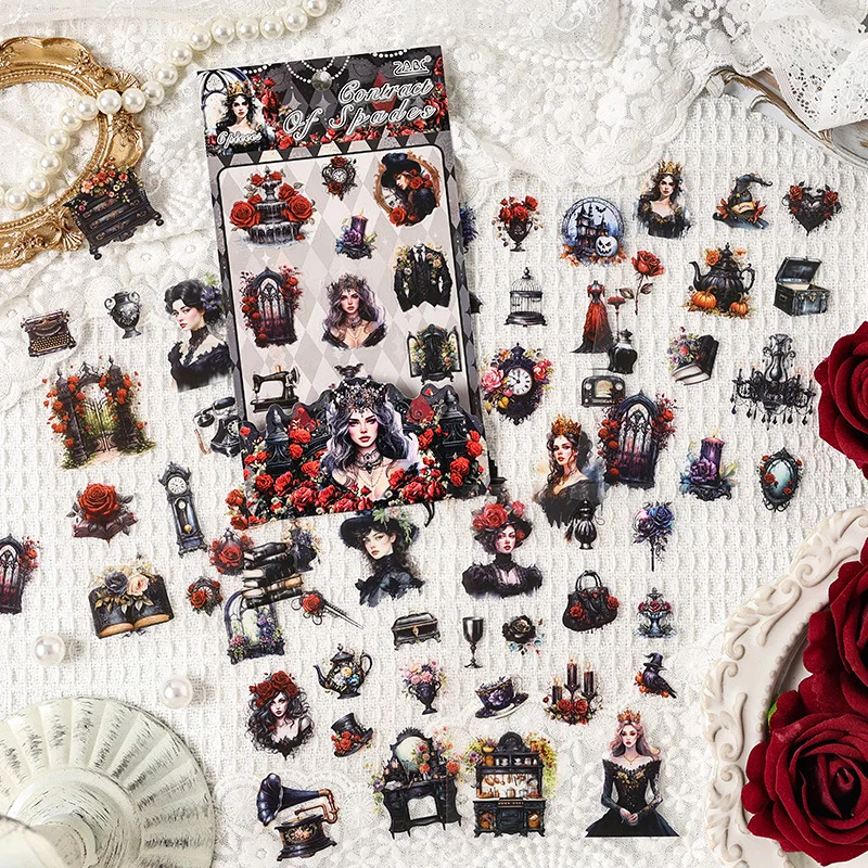 6 Stück Vintage Nostalgie Thema Aufkleber Planer dekorative Stick Etiketten Kreativität handgemachte Diy Tagebuch Scrapbooking Zubehör Image