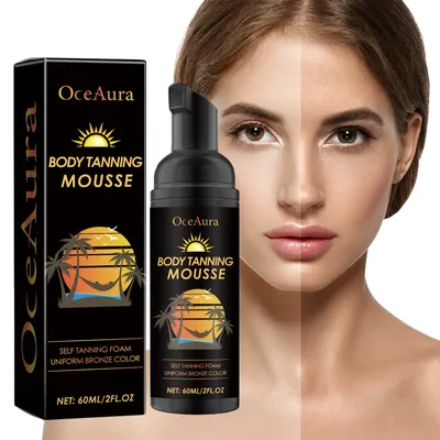 Oceaura 60ml Tanning Accelerator Mousse Self Fake Tan Beach Solarium Sunburn Repair Moisture Bronze