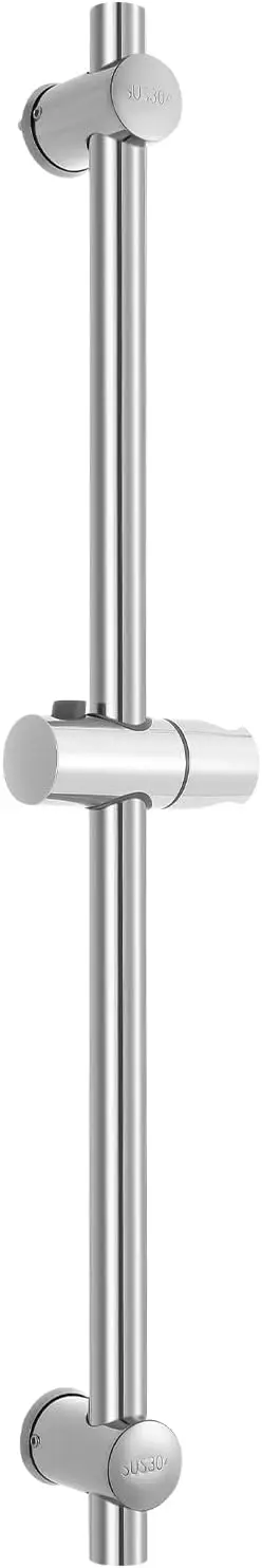 Duschstange, 66 cm, Edelstahl-Duschstange, höhenverstellbar, 360 cm ° Drehbar mit Duschkopfhalter, ohne Bohren für Badezimmer