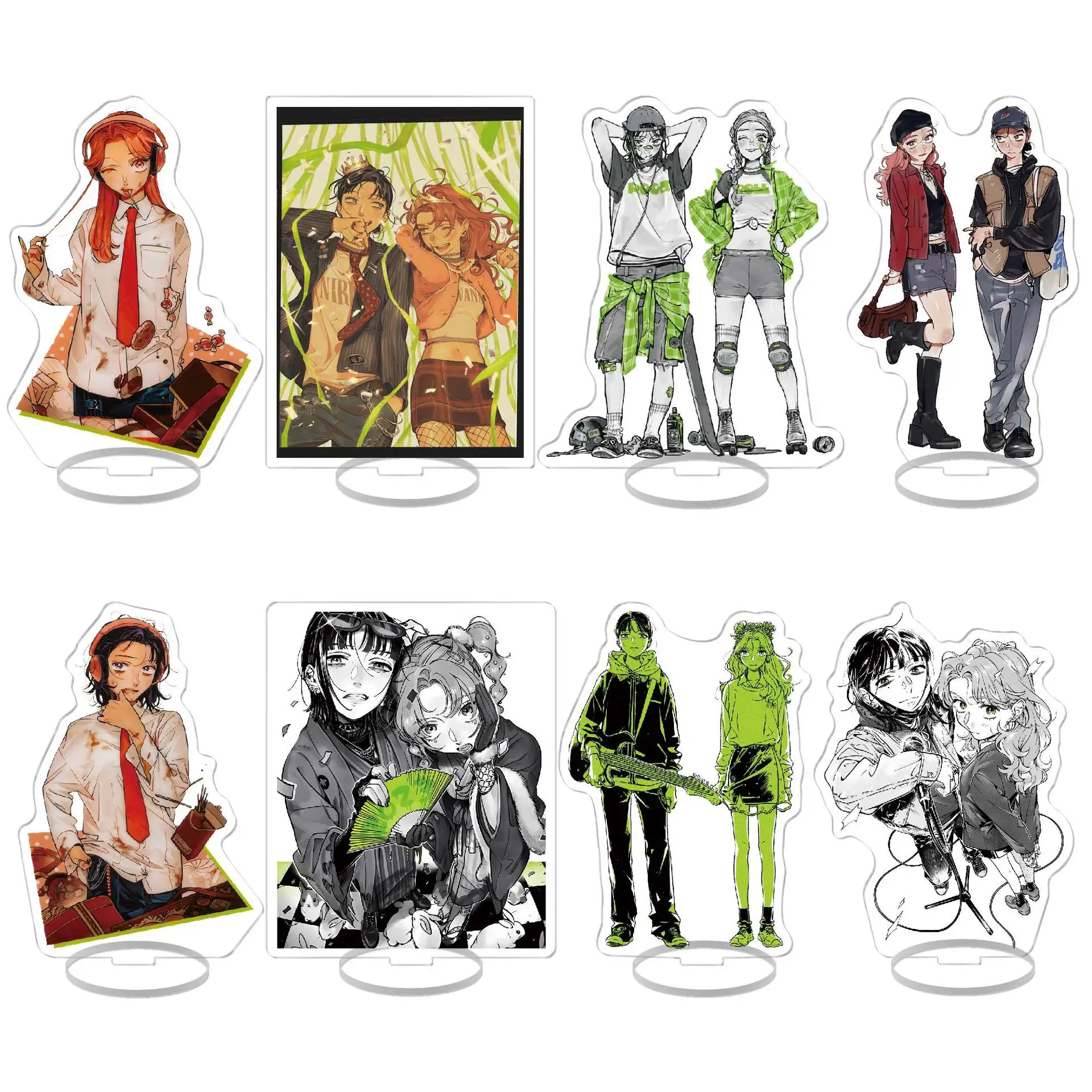 Sie war keinen Kerl, Acryl-Ständer, Modellplatte, Dekoration, Originalität, Schreibtischfigur, Display, Fans, Geschenk, Souvenir, kreatives schönes Paar Image