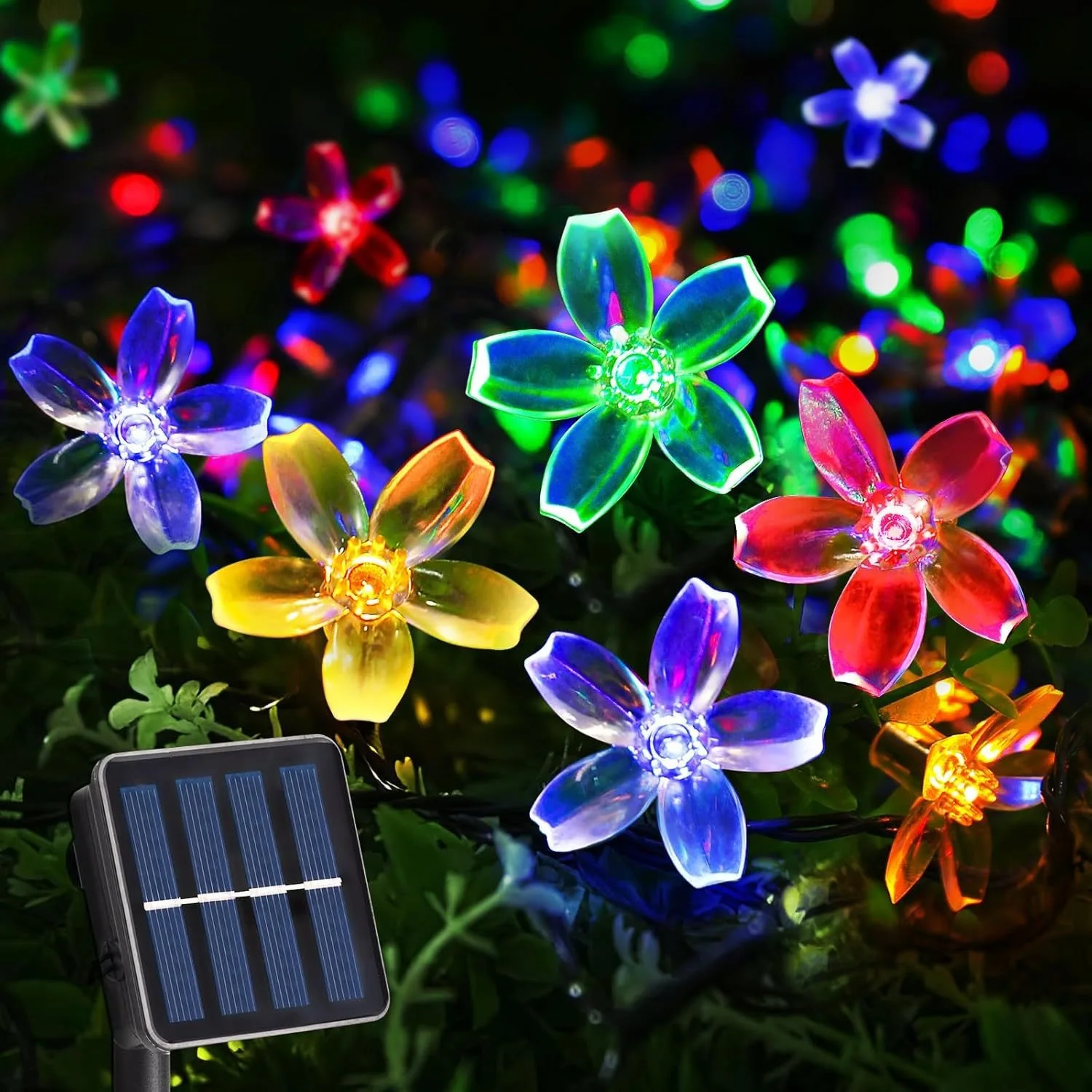 Solar Lichterketten Kirschblüte LED Girlande Lichter Outdoor Solar Garten Terrasse Dekor Lichter Weihnachten Hochzeit Party Dekoration